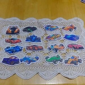 Racing cars, Tear-resistant Multi-use Stickers
